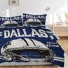 3pcs Dallas Cowboys Helmet Artwork Comforter Set with One Quilt Cover and Two Pillowcases (No Core) - Home Decor, Holiday Gift, Polyester Fabric, Anim