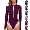 2025 Women One-piece Sexy Backless Swimsuit with Breast Professional Surfing Sport Swimwear Bikinis Set Wetsuit Swimming Pool