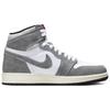 Детские кроссовки Air Jordan 1 Retro High OG GS Washed Black Серые огненно-красные светло-дымчато-серые FD1437-051