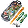 Lunch Box Trio Set Chopsticks Spoon Fork Ania Kingdom Ania Children's Antibacterial Treatment Easy To Open Sliding Type Made In Japan TACC2AG-A