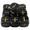 Dice-6-Sided 10pcs Marbled, Opaque Effect "+,-" Dice Brand Fate Dice for Fate & Fudge Game Board Game Desk Game
