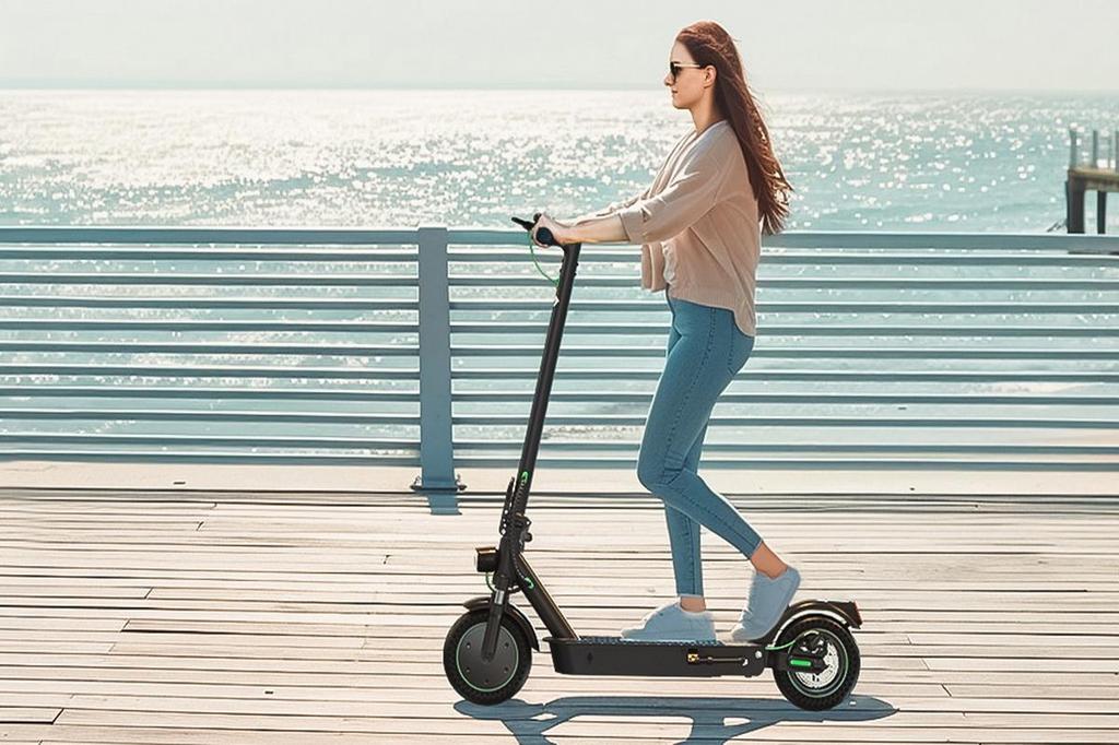 Электрический самокат isinwheel S9 Max, двигатель мощностью 500 Вт, аккумулятор 36 В, 10,4 Ач, 10-дюймовые шины, максимальная скорость 28,6 миль в час, запас хода 22 мили, передняя и задняя двойная подвеска