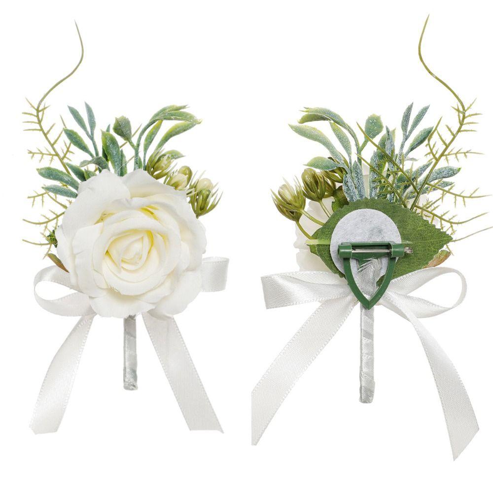 Имитация цветка жемчуга цветок на запястье романтическая роза корсаж жених-невеста корсаж выпускной