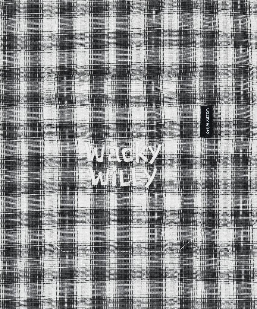WACKY WILLY Рубашка с коротким рукавом в крупную клетку Серая