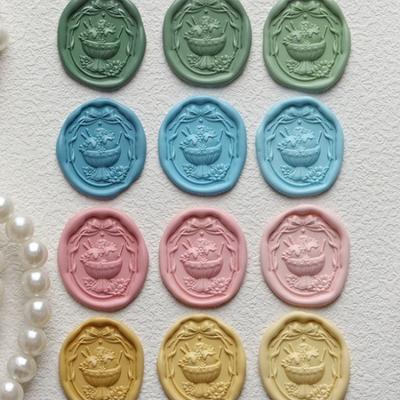 Серия Afternoon Tea Огненный лак Печать Головка Матовая Особая форма Изысканный Рельеф Конверт Декорация для ручного дневника Восковая печать