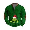 Mens Christmas Sweater Zip Up Sweatshirts Vintage Knit Graphic Sweatshirt Xmas Stand Collar Pullover