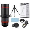 18X Phone Telephoto Lens Kit with Mini Tripod Mounting Clip Cleaning Cloth for Hiking Camping