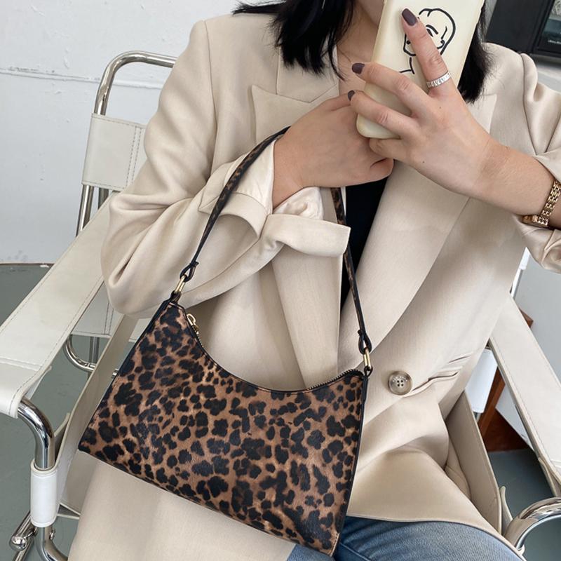 Fashion Zebra Print Women Handbag PU Leather Simple Underarm Shoulder Bags Female Daily Design CLE