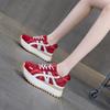 Thick-soled Little Dad Shoes Women's 2025 Autumn New Light Luxury Explosion Casual Fashion Heightening Sports Little White Shoes