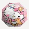 1pc Hello Kitty Automatic Folding Umbrella - Portable Tri-Fold Design with 8-Bone Iron Frame, Perfect for Outdoor Use, Festive Gifts, Travel, Daily Us