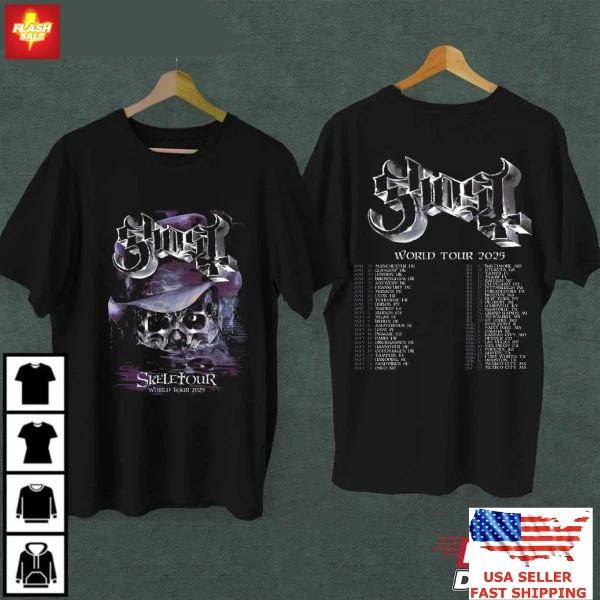 Футболка Skeletour World Tour 2025 в стиле Rock Band, Подарок фанату, Графическая футболка, МОДНАЯ унисекс футболка