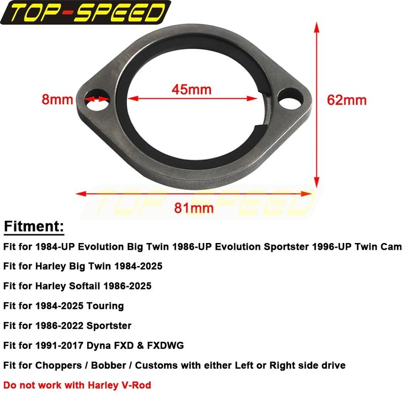 Motorcycle Stainless Snap Rings Exhaust Flange Kit Exhaust Pipe Accessories For Harley Touring Softail Sportster Dyna FXD FXDWG