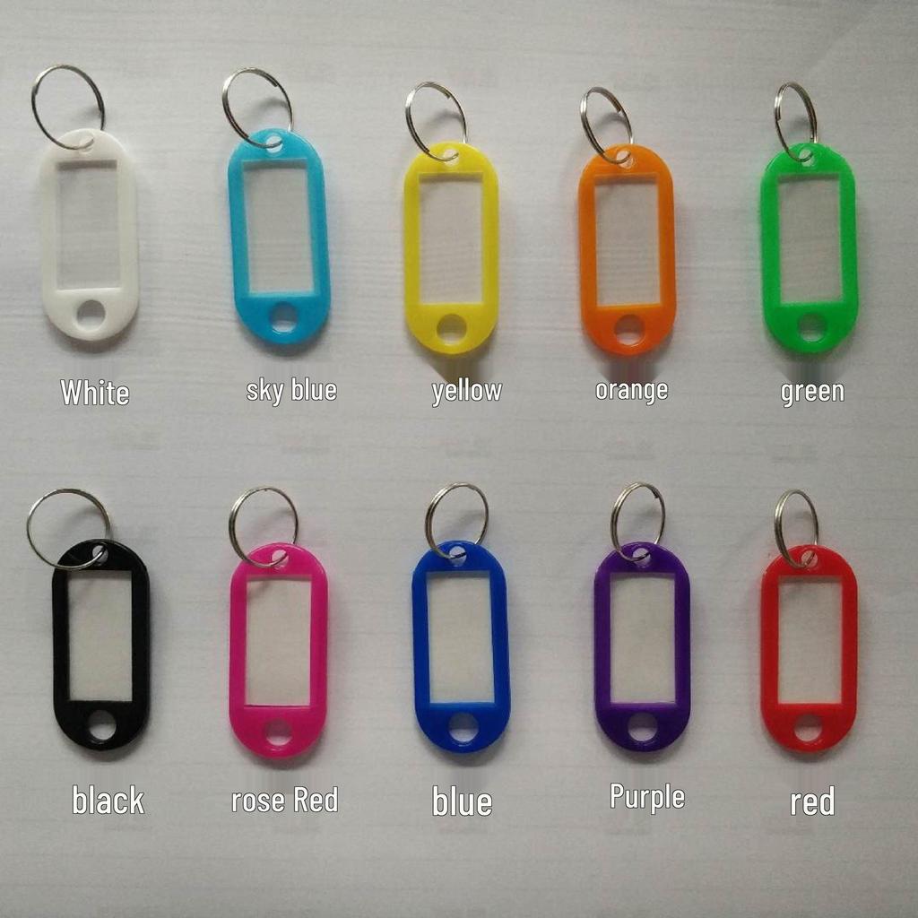 Colorful Plastic Key Tags for Handwritten Labels and Luggage, Small Gift Keychains