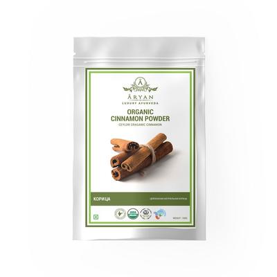 Органический порошок Корицы (100 г), Organic Cinnamon Powder,  Aryan