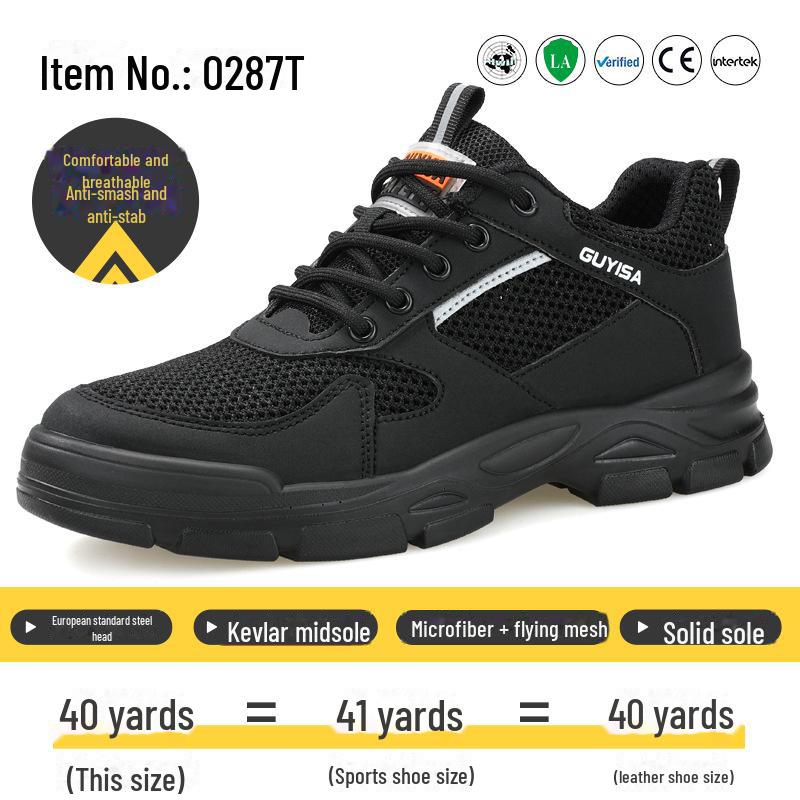 Мужская защитная обувь: Прочный, ударопрочный и антипрокольный, удобный, модный, идеально подходит для строительных площадок