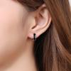 Black Round Earrings For Women 925 Sterling Silver Earrings Jewelry