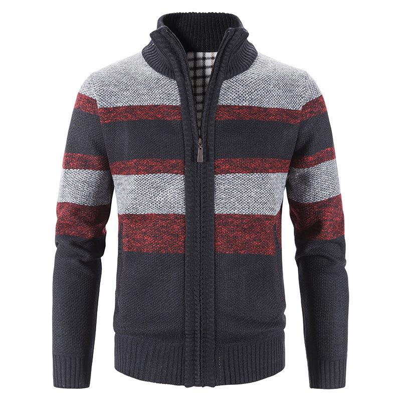Мужские трикотажные изделия больших размеров Slim Fit свитера пальто осень зима кардиган свитера пальто модный вязаный кардиган