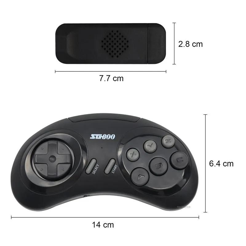 16-битная игровая консоль MD для SEGA Genesis SG800 Game Stick, беспроводной контроллер, встроенный в 4600+ игр, игровой проигрыватель HDMI