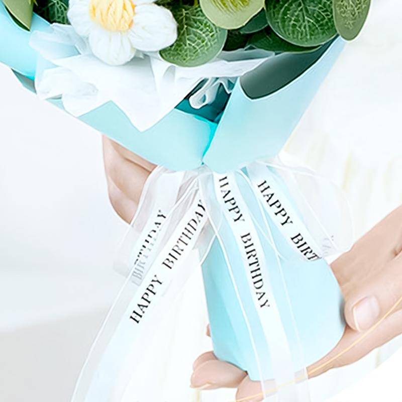 Вязаный крючком цветок-пух ручной работы своими руками на День святого Валентина День матери реквизит для фотосъемки искусственный