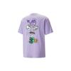 Puma X 8enjamin Graphic Cartoon Round Neck Short Sleeve T-Shirt Unisex Tops Lavender-Purple 620703-25