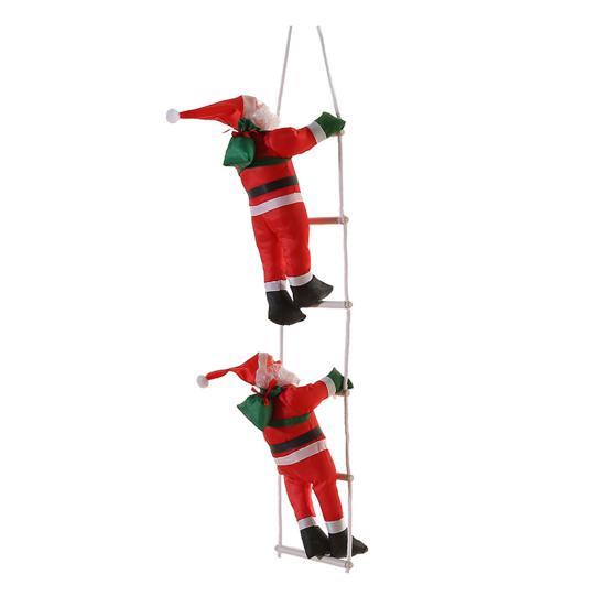 Santa Ladder Pendant Christmas Decoration Festive Santa Ornament with Curly Beard Festive Hanging Ornament
