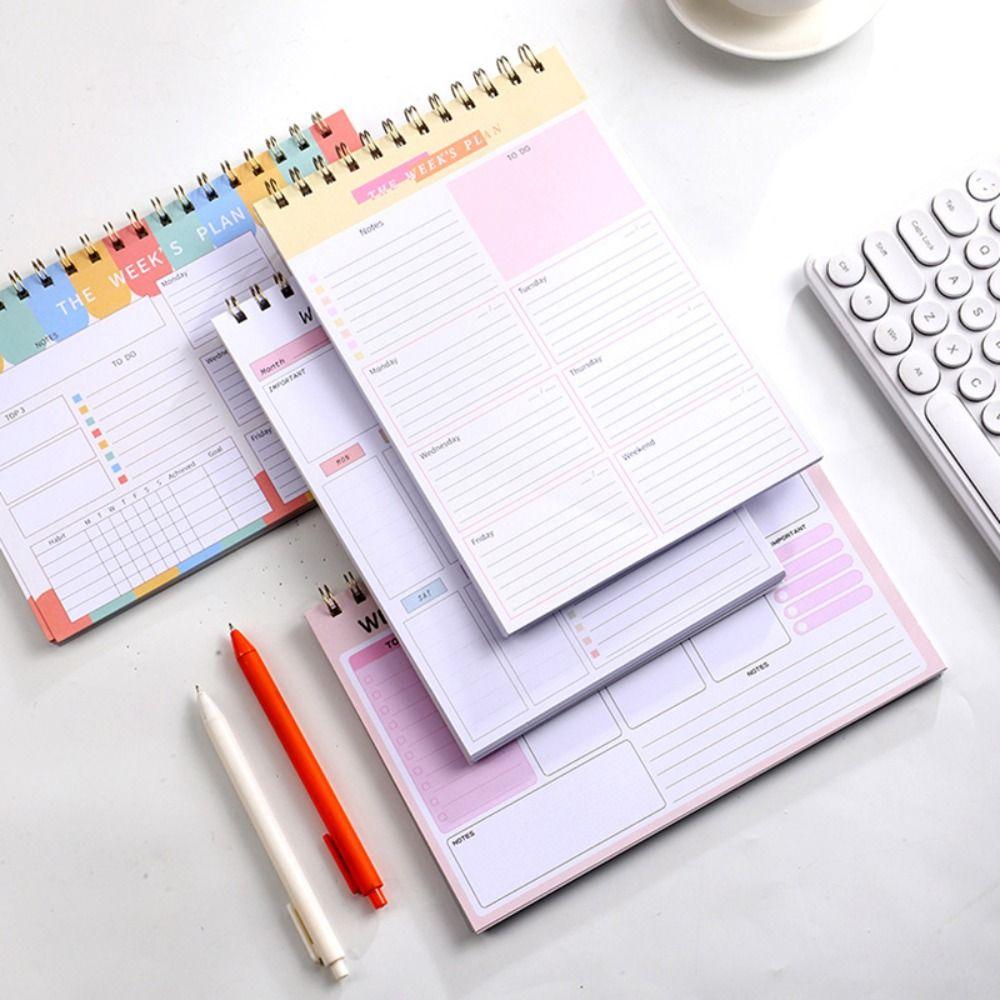 Список дел 2024 Ежедневник А5 Расписания Журнал Блокнот Высококачественные блокноты на спирали Школа Офис