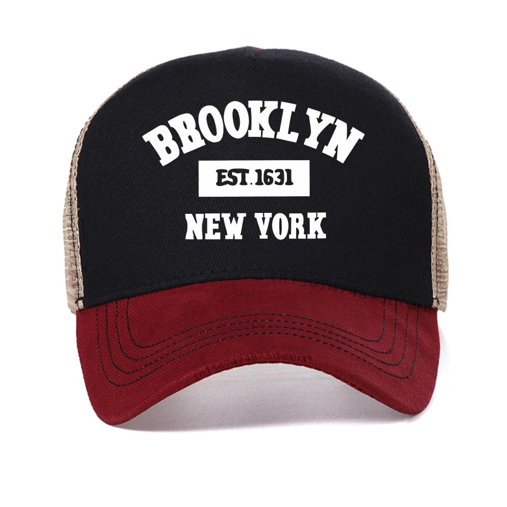 Летняя повседневная бейсболка с принтом букв Brooklyn New York, модная, для улицы, спорта, от солнца, Snapback, дышащая сетчатая кепка-тракер