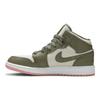 Детские кроссовки Air Jordan 1 Mid GP Trooper Bleached Coral Green Light-Orewood-Brown 640737-225