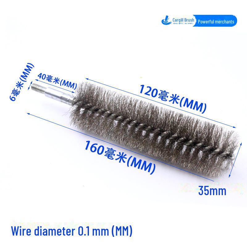 Щетка для труб из нержавеющей стали M6 для глубокой очистки отверстий и удаления ржавчины, сталь 304