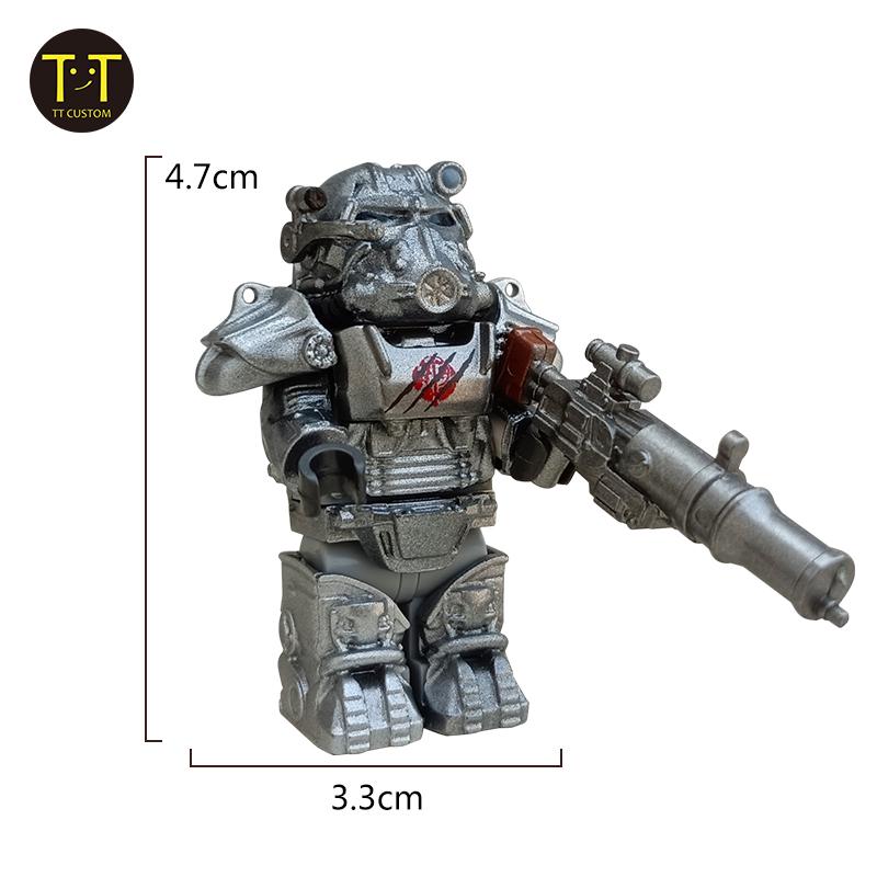 MOC Военная Броня T60 Солдаты Мини Аниме Экшн Фигурки fallouts Оружие Робот Рыцари Строительные Блоки Кирпичики DIY Игрушки подарки