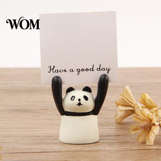 Card Display Holder Memo Holder, Resin Cartoon Animal Paper Photo Clip Stand, Business Notes Messages for Office Desk Organizer
