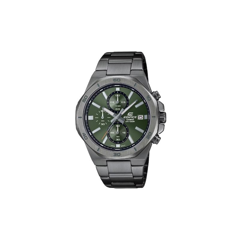 Casio EDIFICE 100 метров водонепроницаемость повседневные кварцевый механизм стальной ремешок японские и корейские часы мужские часы зеленый циферблат EFV-640DC-3AV