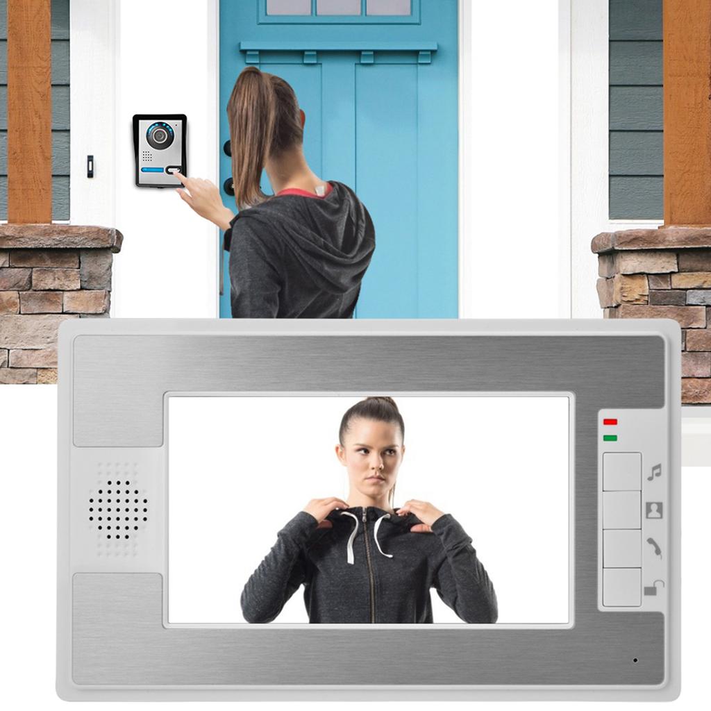 7-дюймовый проводной цветной экран инфракрасного ночного видения водонепроницаемый визуальный домофон дверной звонок комплект