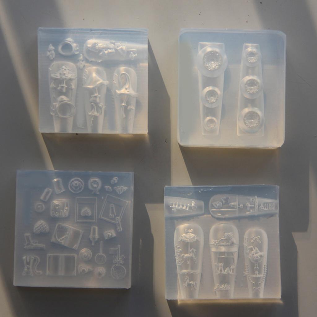 Realistic Design Silicone Nail Art Accessories Mold For DIY Craft Jewelry Making Safe Easy Use Nail Charm Mold