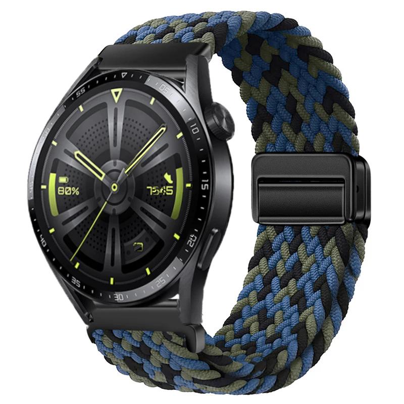 22 мм 20 мм Плетеный нейлоновый ремешок для Huawei Watch 4/3/GT4-3 Samsung Watch 6/5/4/3 Тканевый браслет Наручный ремешок Amazfit GTR 4/GTS4