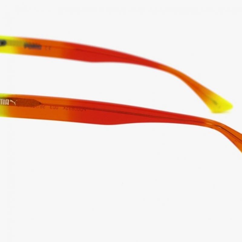 Puma Round Horn Rimmed Over Asian Fit Mirror Sunglasses 27