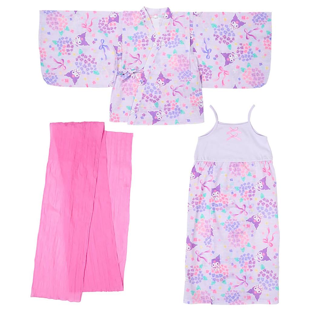 Sanrio Sundress 824437 Kids' Yukata, Kuromi, 120cm,
