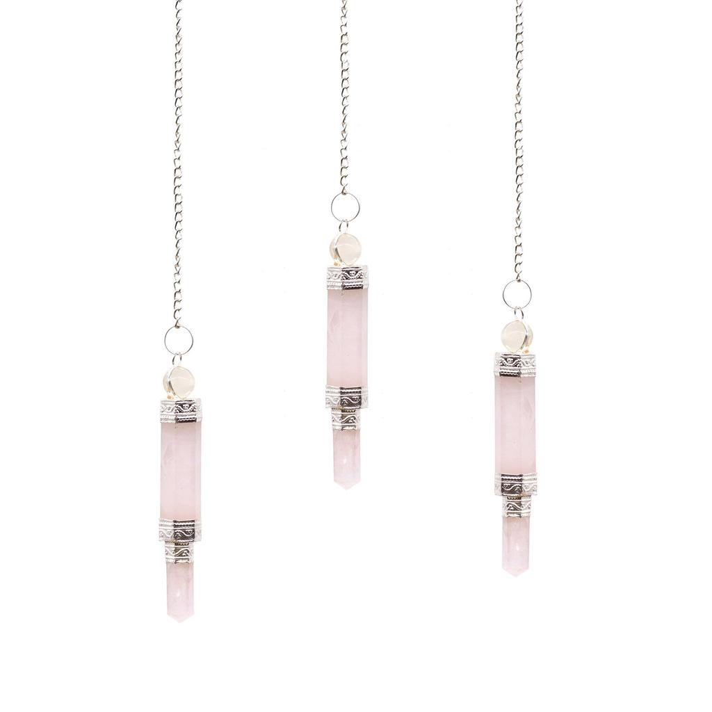 Rose Quartz Crystal Dowsing Pendulum