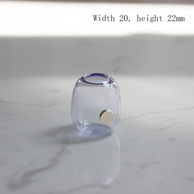Mini Glass Vase Fridge Magnet with 3D Micro Landscape for Home Office Decoration