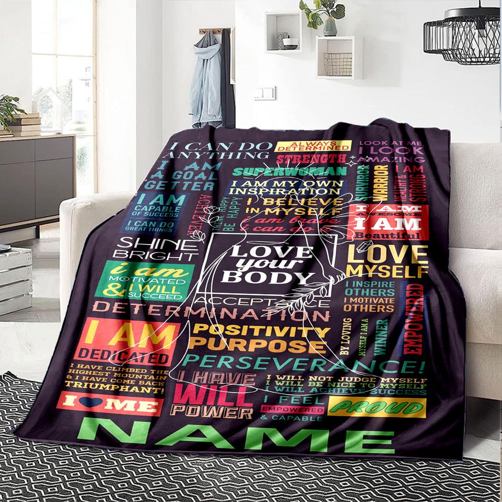 Love Comfort Heartfelt Message Daughter Lightweight Customize Your Name Durable Comfort For Sofa Couch Office Bed Picnics Four Seasons Universal Cozy