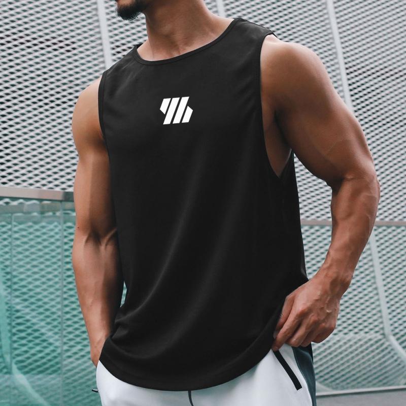 2023 Newest Summer Gym Vest High Quality Mesh Shirt Sleeveless T-shirts Men Tank Tops Running Fitness Sports Vest Men Clothing
