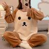 Women's Pajamas Set Autumn Winter Flannel Cartoon Warm Pajamas Women's Home Wear Animal Sl Cosplay Pajamas for Women