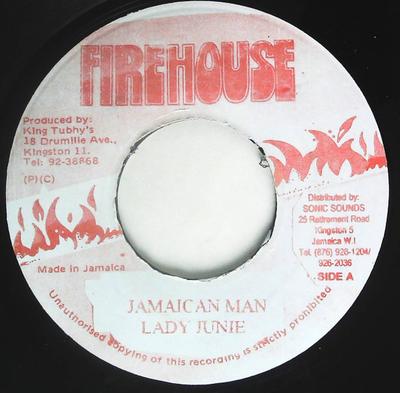 7-дюймовая пластинка LADY JUNIE - Jamaican Man NONE Firehouse Japan Reggae, Ska & Dub Б/у
