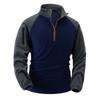 Men's Stand Collar Half Zipper Long Sleeve Arm Zipper Sweatshirt Pullover For Menswear