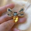 Personalized Bee Alloy Full Diamond Glass Corsage Female, Fashion Animal Insect Brooch, Vintage Versatile Accessories