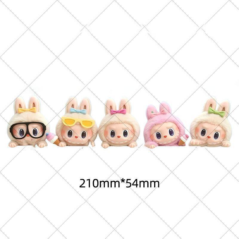 Cute Car Window, Canvas Cartoon Plush Toy, Surrounding Car Window Glass, Luggage Compartment, Computer Decoration Sticker