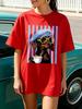 Dachshund Illustration Prints T-Shirts Cotton Womens Summer Oversized Tops Soft O-Neck Short Sleeve T Shirt Basic Woman Clothes
