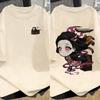Plus Size Demon Slayer Anime Printed Unisex Women Tshirt Casual Parent Child Top Fashion Summer Street Wear Y2K Harajuku Style