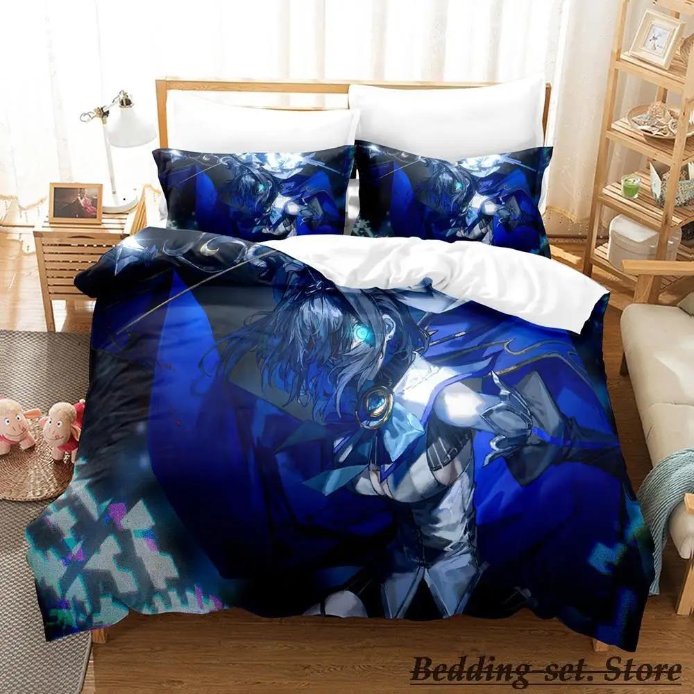 Ouro Kronii Bedding Set Single Twin Full Queen King Size Bed Set Adult Kid Bedroom Duvetcover Sets Anime Parure De Lit Bed