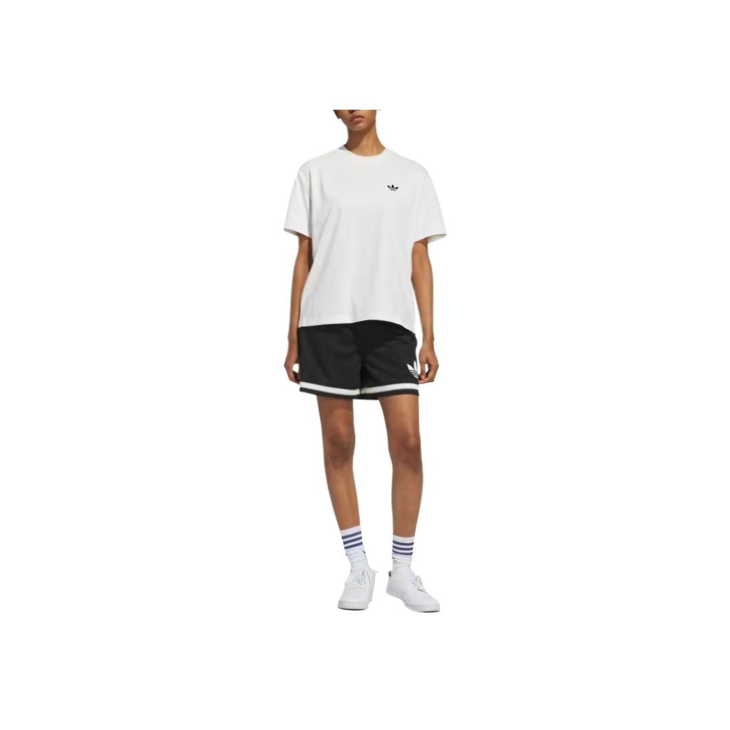 adidas Шорты Adidas черные/цвета слоновой кости унисекс уличная одежда JD5198